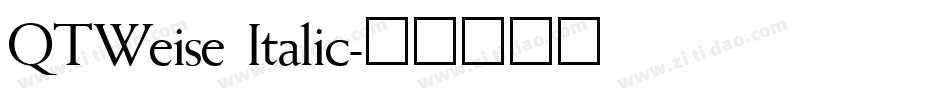 QTWeise Italic字体转换
